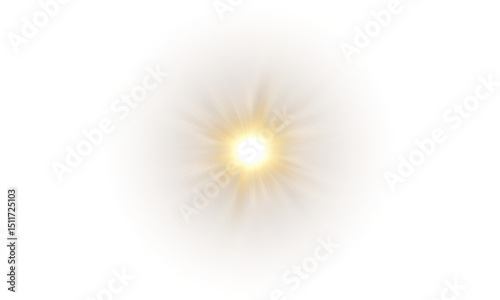 Vector transparent sunlight with sun glare. Png Overlay, Sun rays and glare, Sun, sunrays, light transitions, lens flare, light leaks and glare in PNG format. PNG sunlight flare. Golden flash, glare. 