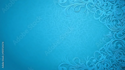 Elegant teal background with ornate border