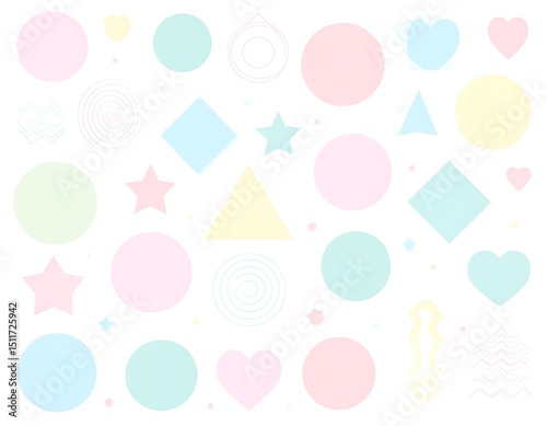 Pastel abstract shapes background