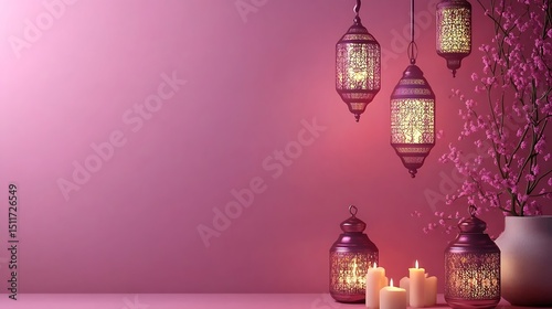 Elegant lanterns and candles
