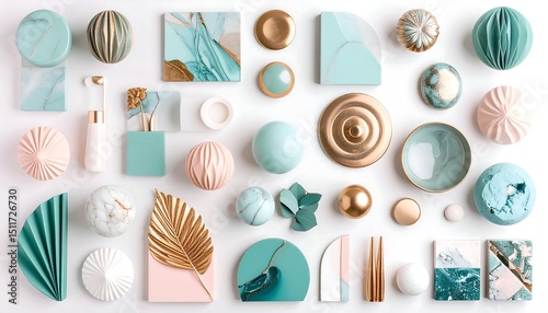 Abstract shapes pastel patterns