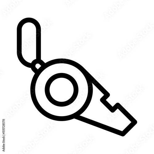 whistle line icon