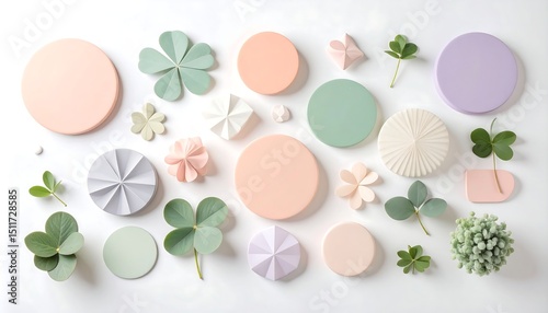 Assorted pastel colored round objects