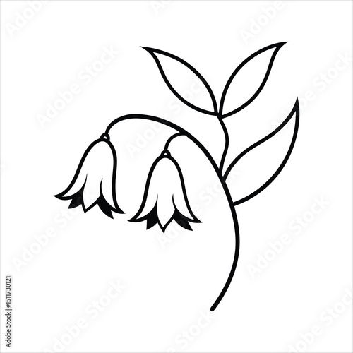 Vibrant Yellow Bells Flower Design Illustration detailed illustration photo