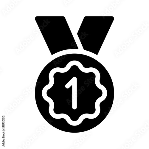 medal glyph icon
