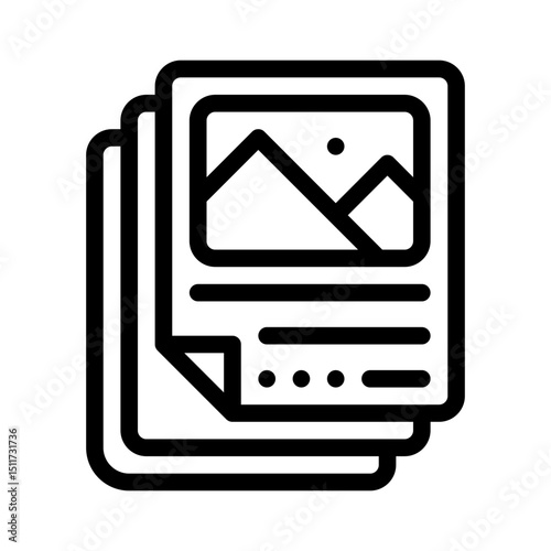 document image line icon