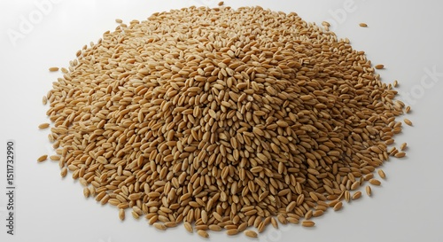 Organic Farro Grains Heap Natural Food Photo