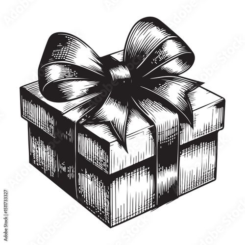 Elegant gift box with a ribbon for special occasion presents
