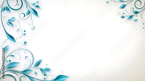 Decorative floral border on white background