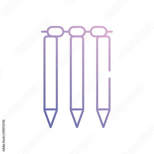 Wicket vector icon stock illustration
