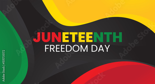 Happy Juneteenth Freedom Day Background