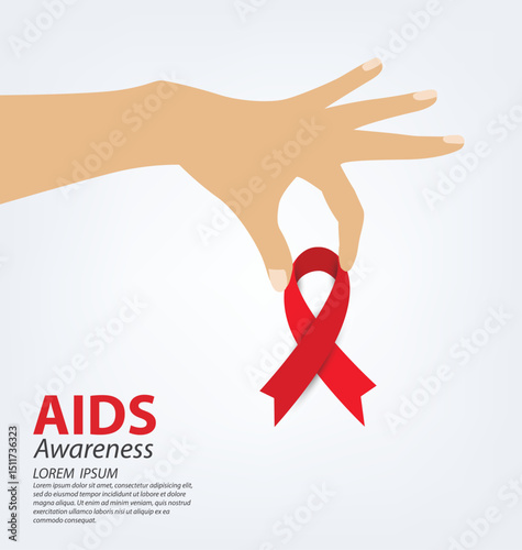 Aids Awareness. World Aids Day concept. Vector illustration.