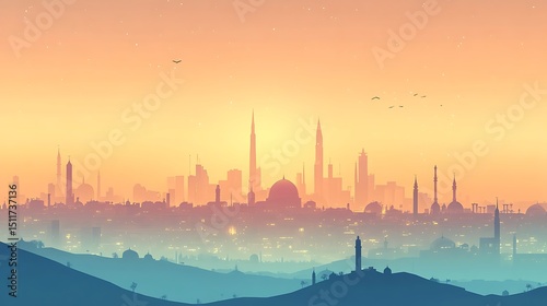 Cityscape at dawn