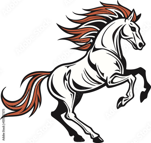 black horse vector illustration
