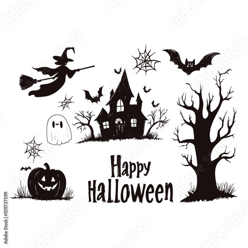 halloween background with pumpkins