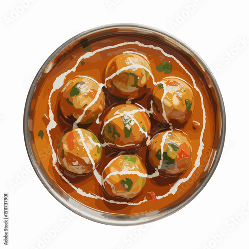 Malai Kofta with Vegetable Dumplings in Rich Tomato Gravy