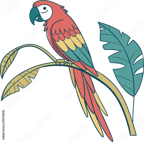 parrot on branch
