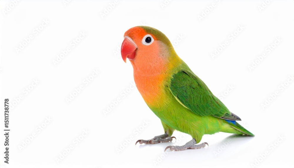 Fototapeta premium Lovebird bird isolated on white background