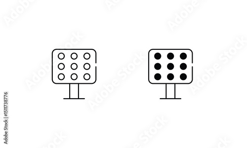 Floodlights icons set vector stock illustration
