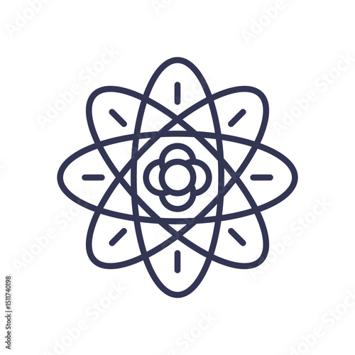 Atomic structure symbolizing energy and fundamental power.