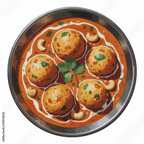 Malai Kofta with Vegetable Dumplings in Rich Tomato Gravy