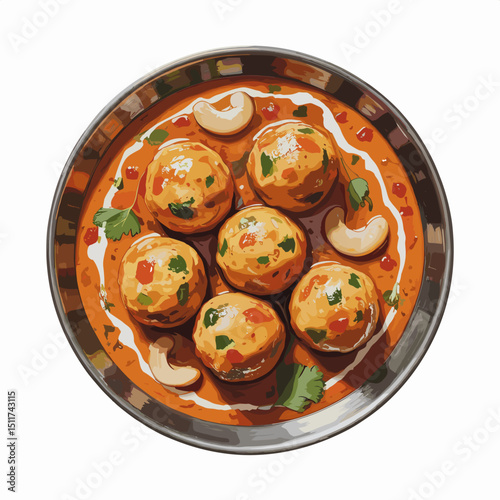Malai Kofta with Vegetable Dumplings in Rich Tomato Gravy