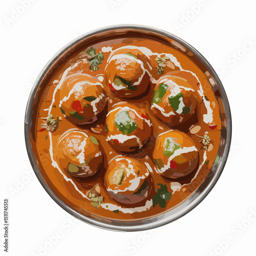 Malai Kofta with Vegetable Dumplings in Rich Tomato Gravy