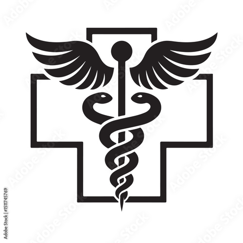 Caduceus medical symbol banner ad design