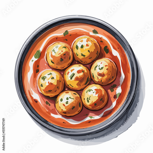 Malai Kofta with Vegetable Dumplings in Rich Tomato Gravy