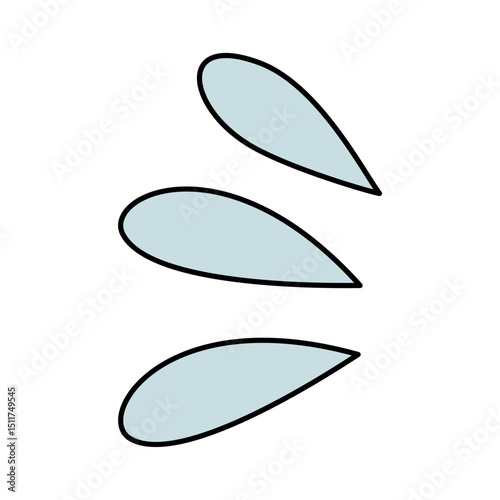 Water Splash Prank Line Art Drawing Outline