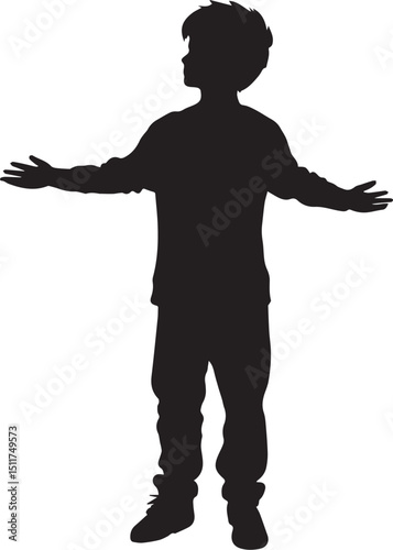 Silhouettes of business people standing together in suits.