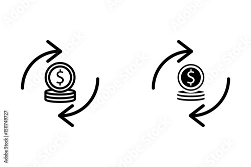 Financial services, cashback concept, coin refund, return on investment, savings account, currency exchange.