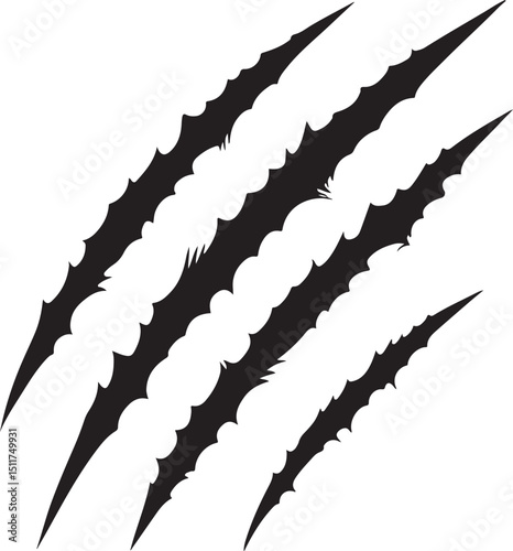 Animal Claw scratches mark silhouette vector, tiger scratches signs, cat scratches signs, dog scratches signs, bear scratches signs, lion scratches signs