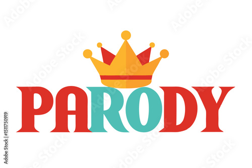 Classic parody design with royal font and centered layout