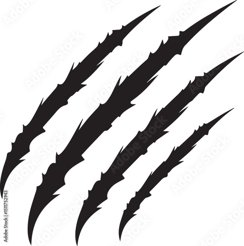 Animal Claw scratches mark silhouette vector, tiger scratches signs, cat scratches signs, dog scratches signs, bear scratches signs, lion scratches signs