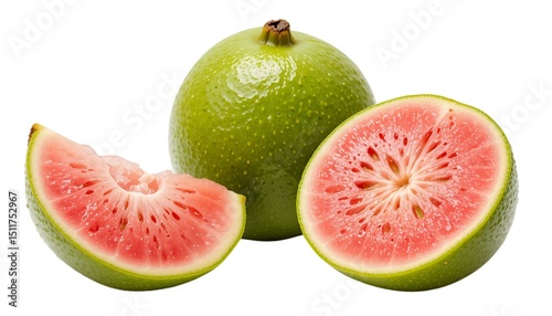 fresh fruit isolated on white