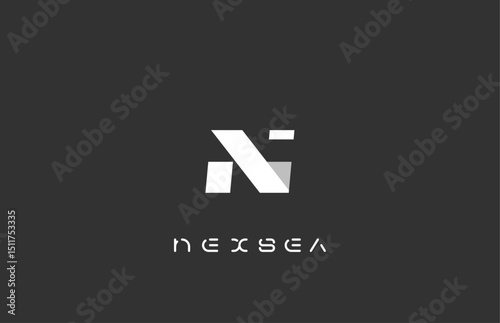 latter N logo design, modern N initial logo, vector