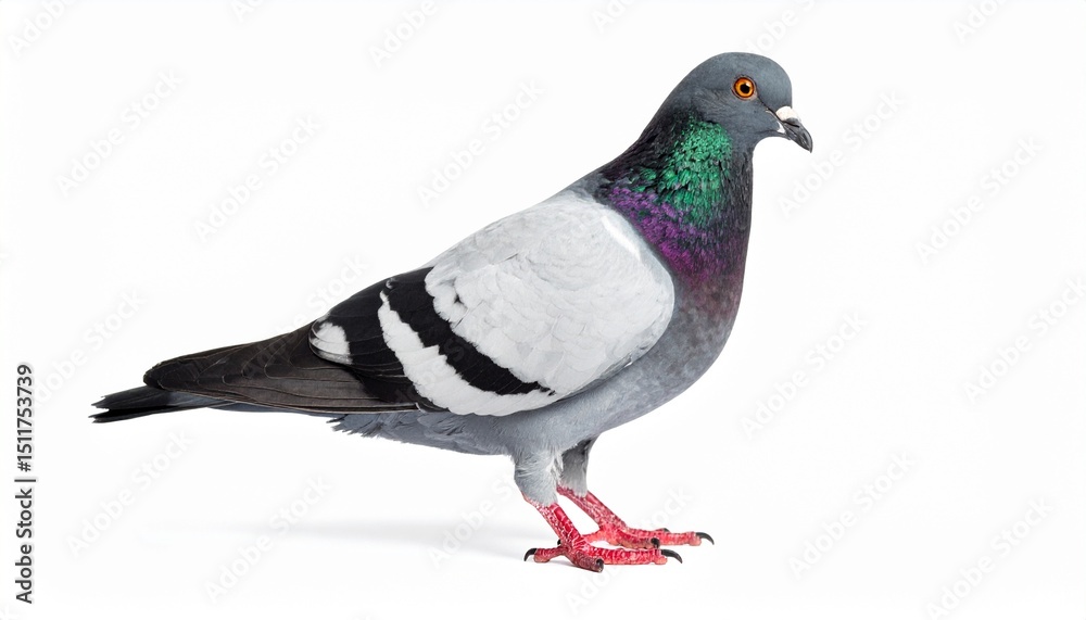 Fototapeta premium Pigeon bird isolated on a white background