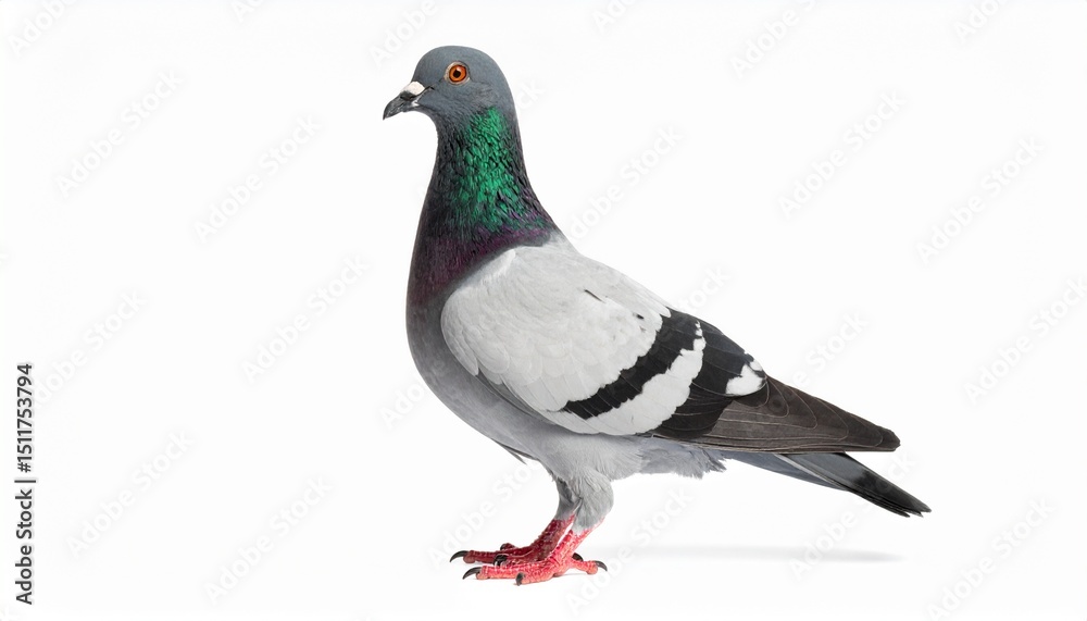 Obraz premium Pigeon bird isolated on a white background