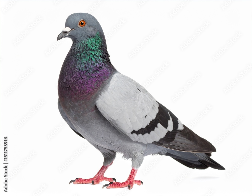 Obraz premium Pigeon bird isolated on a white background
