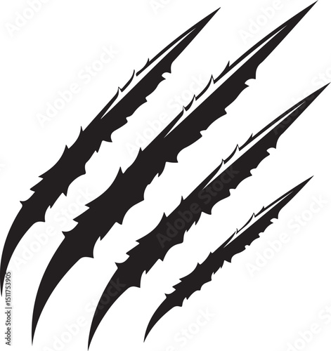 Animal Claw scratches mark silhouette vector, tiger scratches signs, cat scratches signs, dog scratches signs, bear scratches signs, lion scratches signs