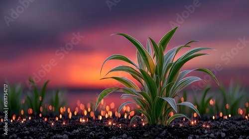 Sunset Sprout  New Life  Growth  Rebirth  Nature Photography