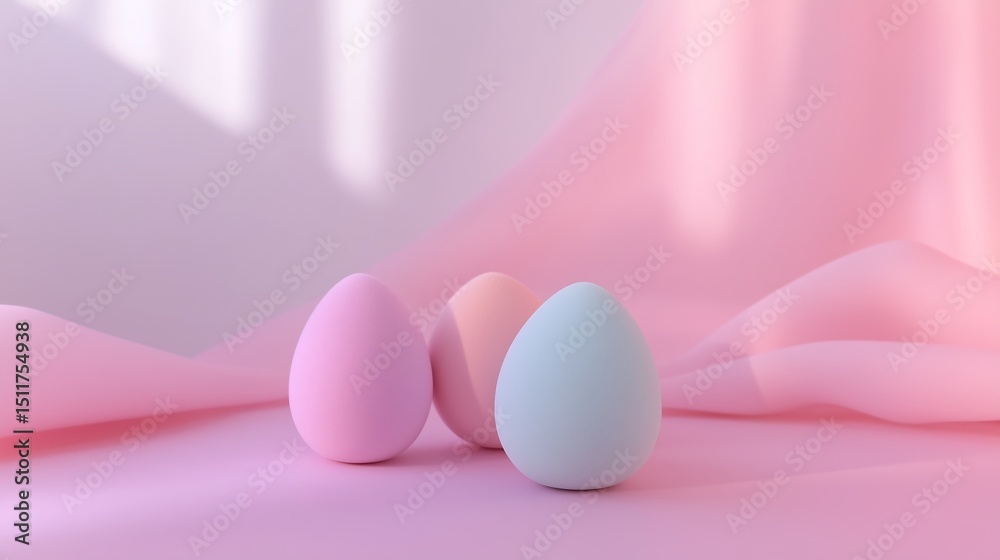 Fototapeta premium Makeup Sponges and Powder Puffs. Great for Beauty Tool Branding and Clean Layouts