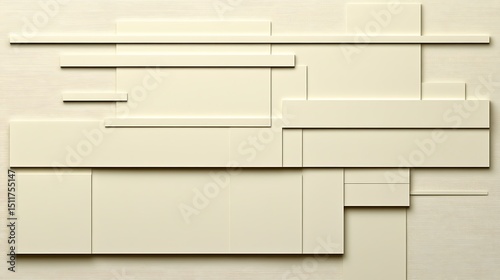 Abstract geometric shapes in beige