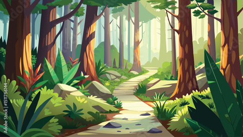 bamboo forest in thailand  vector 