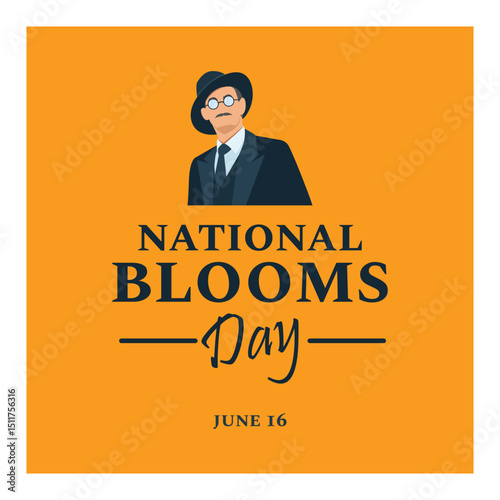 National Bloomsday, June 16. Holiday concept. Template celebration