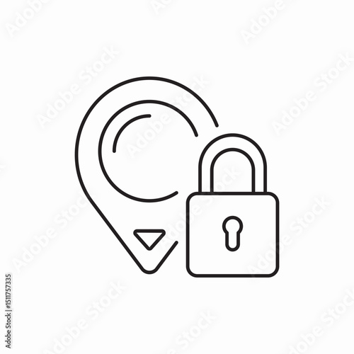 location block icon vector sign