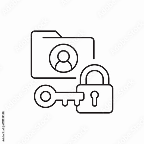 key access person account icon vector sign