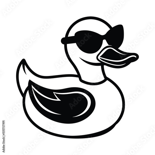Duck With Sunglasses Svg