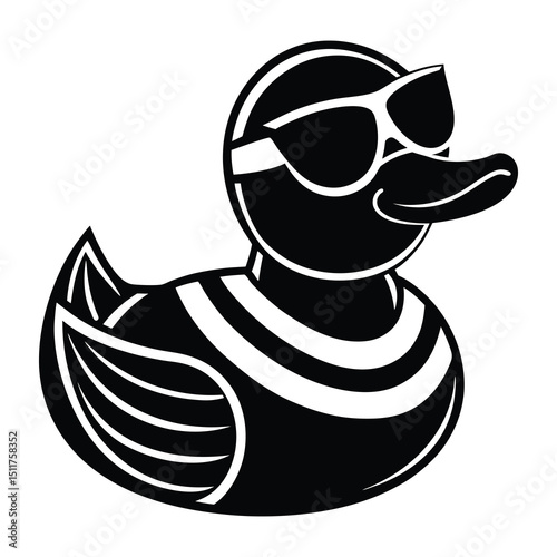 Duck With Sunglasses Svg